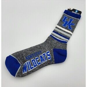 Kentucky Wildcats NCAA For Bare Feet 5 Star Marbled Crew Socks Men's Large 10-13